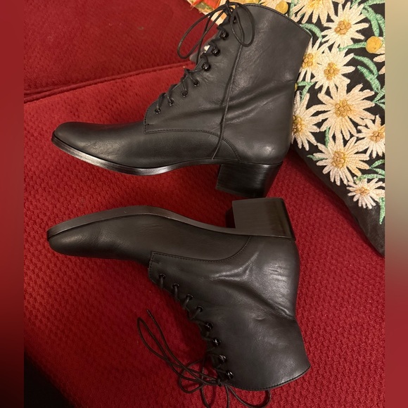 Christy Dawn The Dawn Boot in Noir Leather - Picture 4 of 8